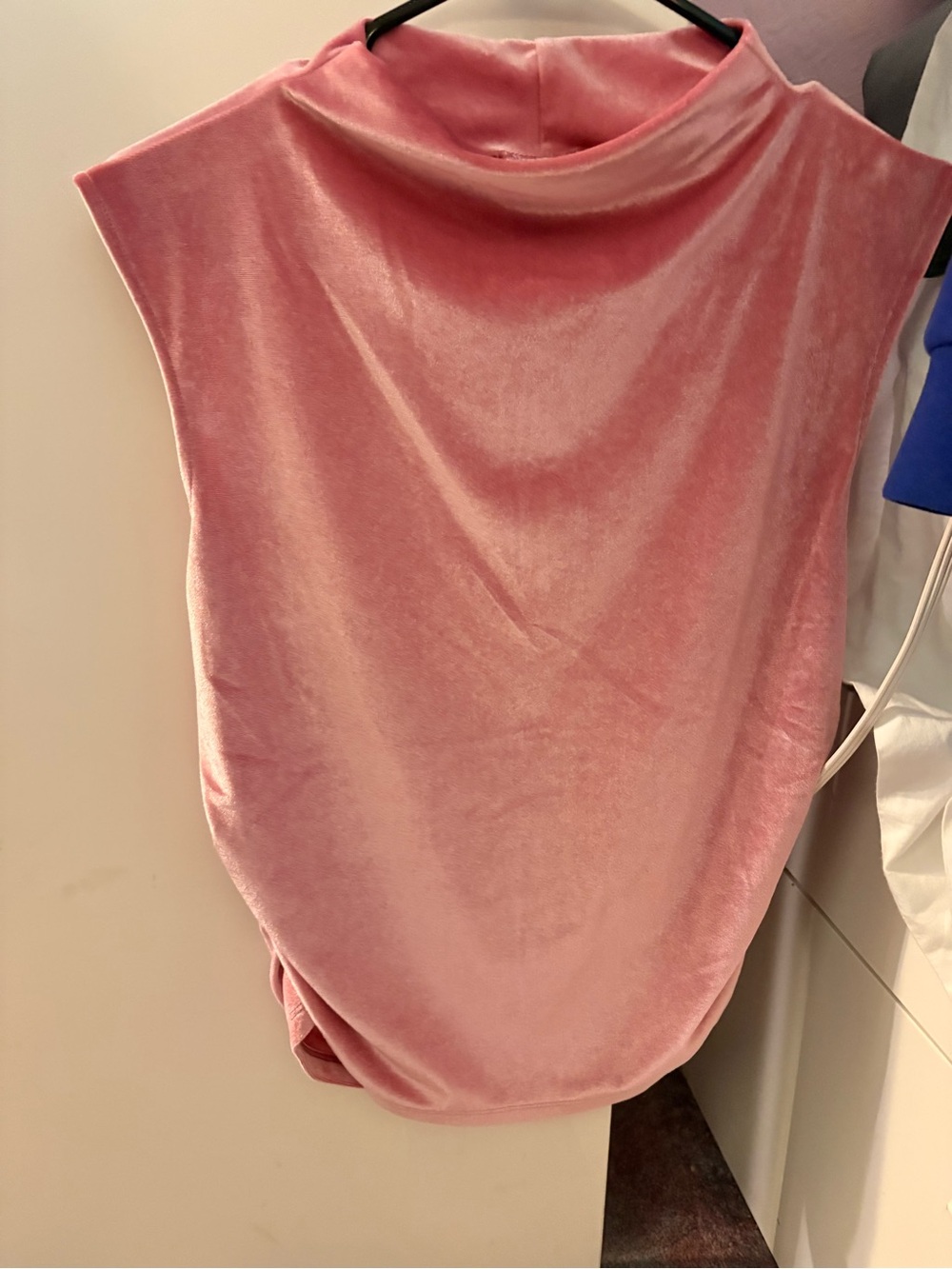 a new day Pink Velvet Cowl Neck Sleeveless Top
